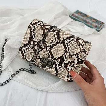

Snake Print Women Shoulder Bag luxury Crossbody Bags for Women Flap Messenger Handbags Women Leather Chain Bag Bolsas Feminina