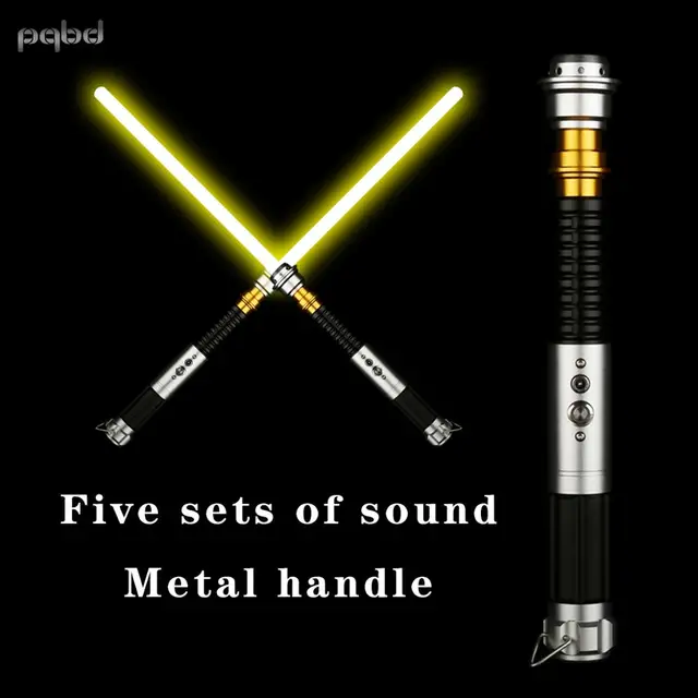 $US $108.93 pqbd RGB Lightsaber Metal Handle 5 Set Soundfonts Volume Adjustment -Only Handle LED Sword Children Toy