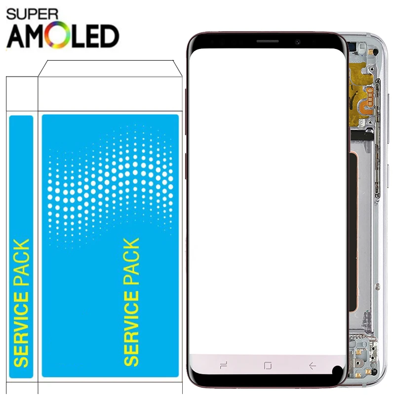  Original S8 LCD For Samsung Galaxy S8 Plus LCD With Frame Super Amoled 2960*1440 SM-G950F G955F Tou