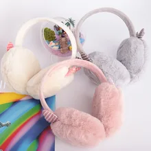 Новинка; плюшевые милые теплые зимние наушники с героями мультфильмов для взрослых