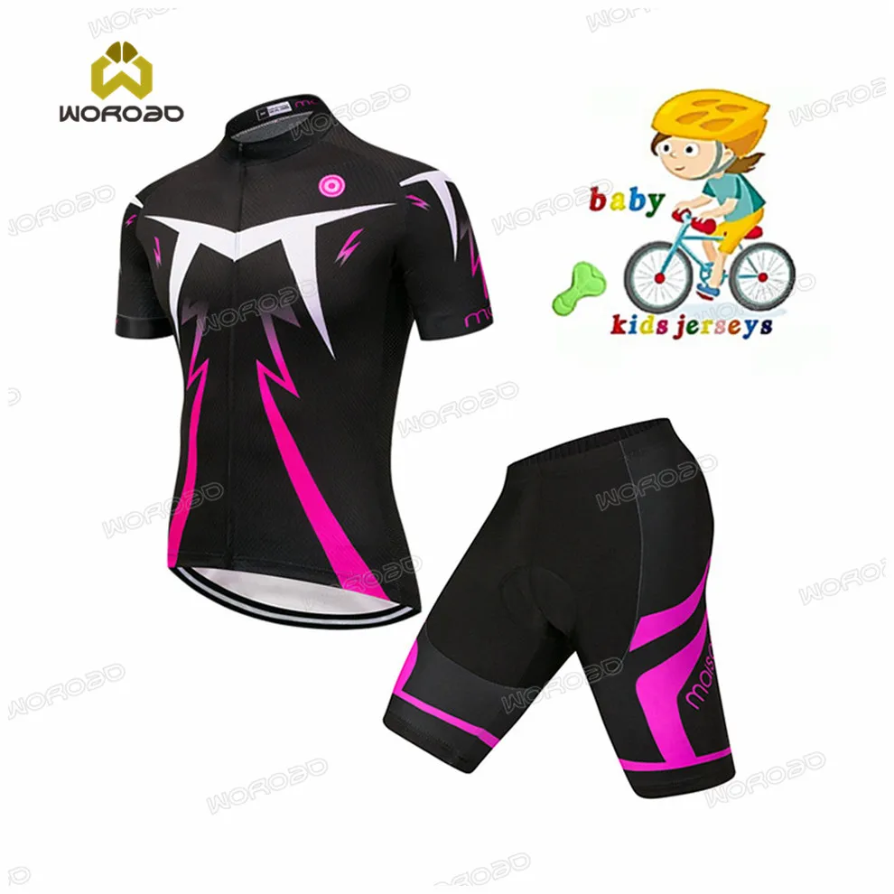 2021 Children's Cycling Bike Jersey Set Team Bicycle Clothing Suit Short Sleeve Clothes MTB Kids Cycling Wear Summer Suit 3