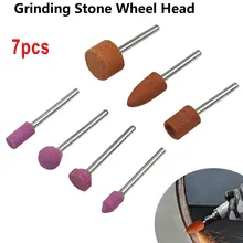 

7pcs Polishing Heads Abrasive Mounted Stone For Rotary Tools Grinding Stone Wheel Head Chrome Corundum Handle Tools