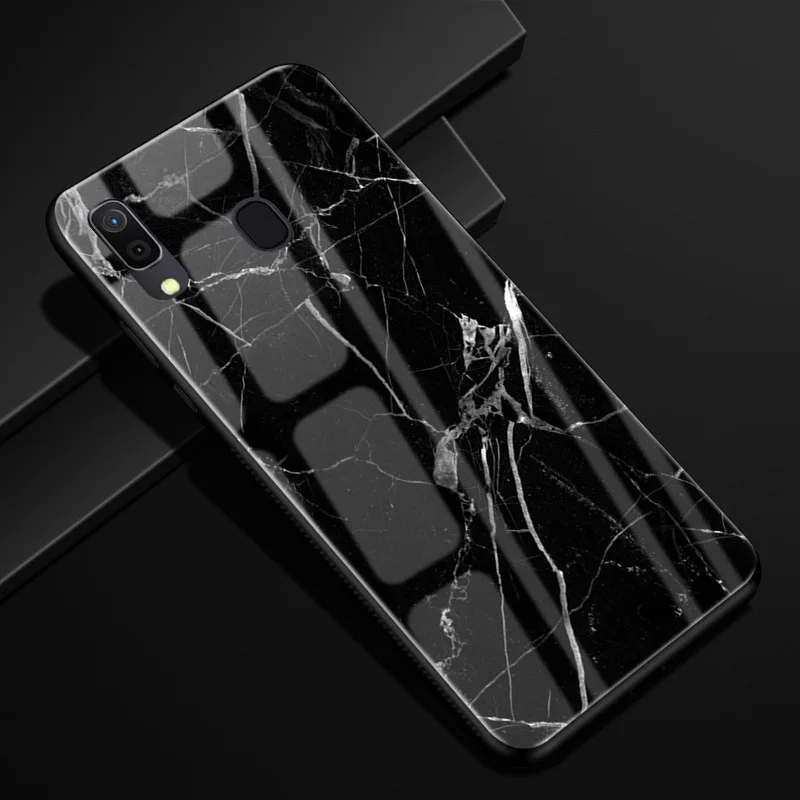 Для samsung Galaxy A30 A20 чехол оргстекло PC чехол для телефона черный TPU бампер чехол для samsung A30 A 30 Чехол A20 a 20 Coque