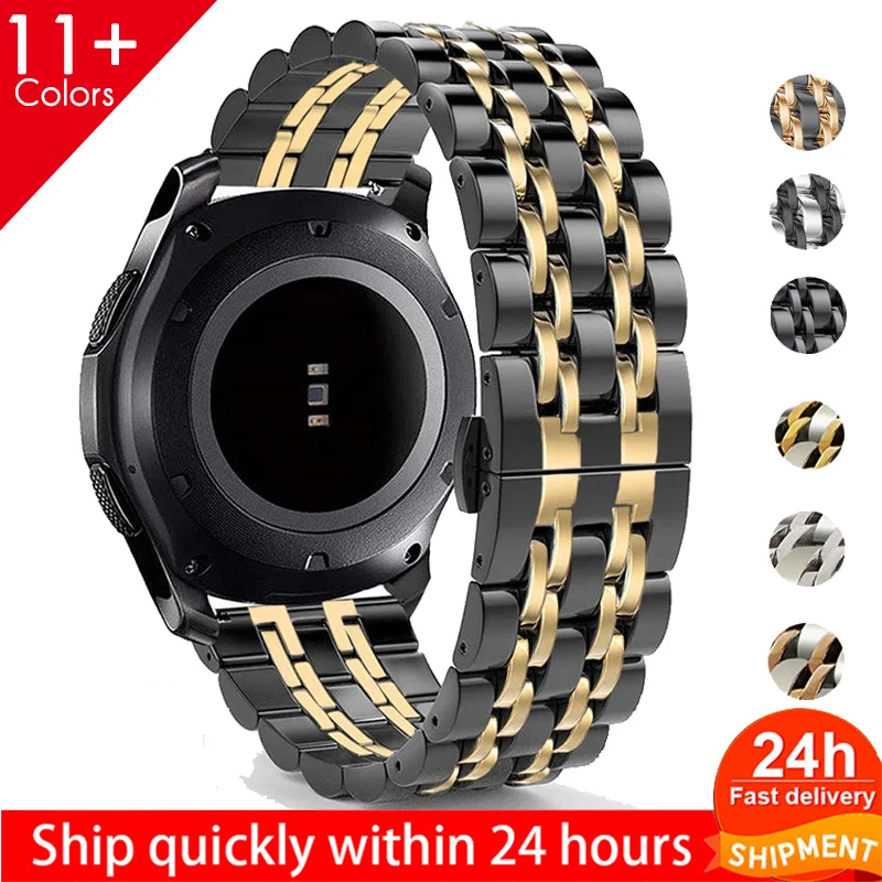 Bracelet Strap 20mm-Band 46mm Galaxy Watch Amazfit Gtr Active2 40mm Stainless-Steel Samsung