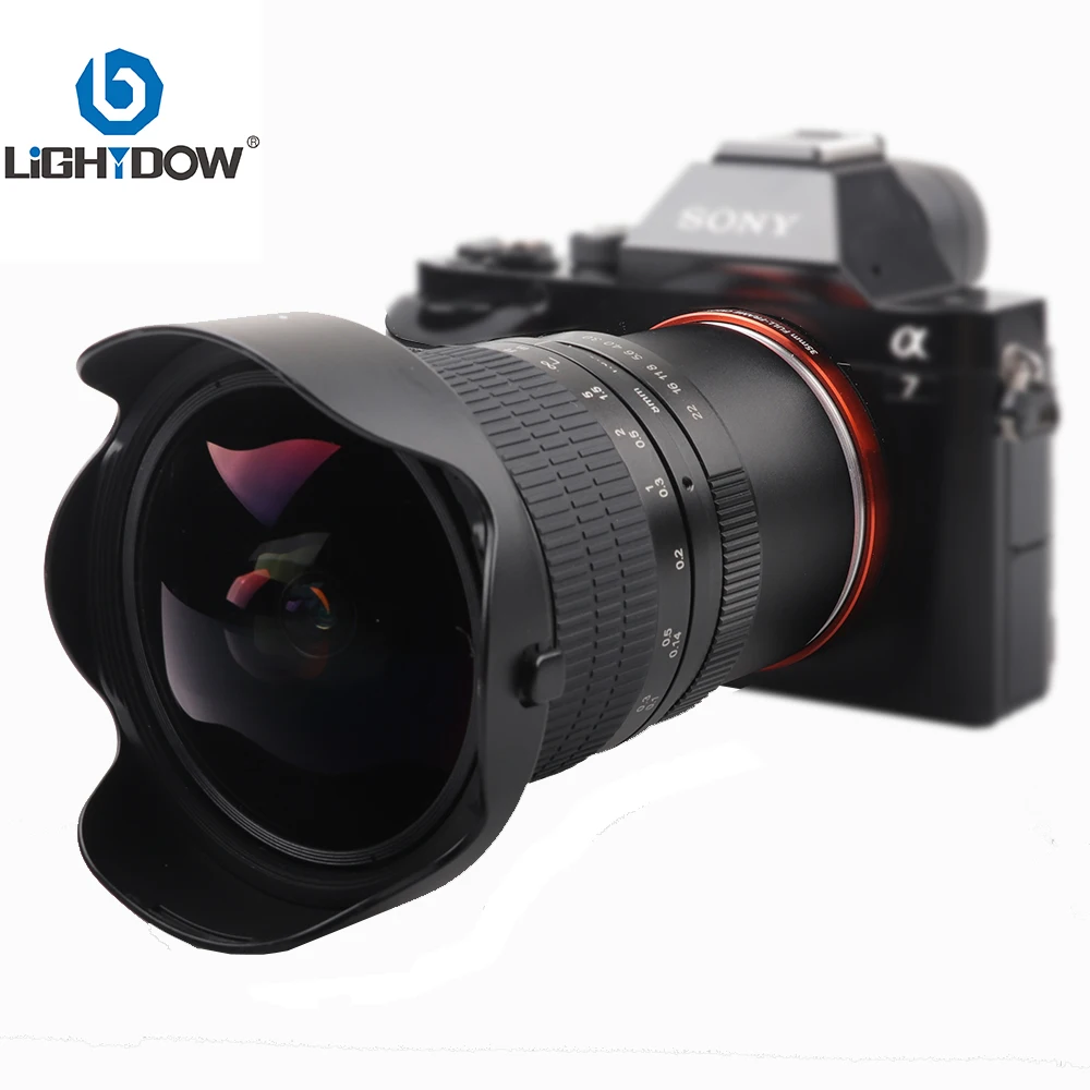 Lightdow 8mm F3.0 Manual Fisheye Lens For Mirrorless Cameras Sony E