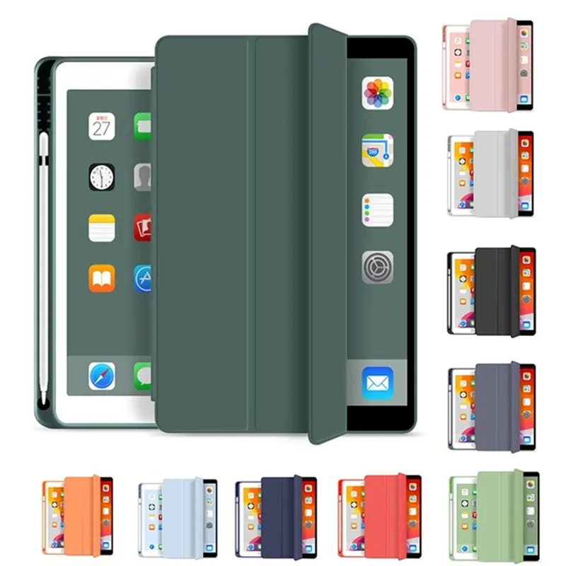 For Apple iPed 7th Generation Pro 2020 12.9 11 Air 3 10.5 10.2 9.7 2018 Mini 5 With Pencil Holder Case aPad Magnetic Smart Cover iphone 8 cardholder cases