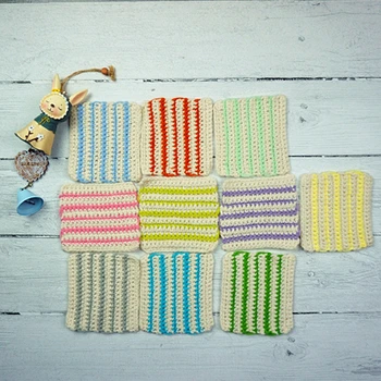 

20pcs Decoration Crochet Doilies Handmade Crochet Cup PadJapanese Style Coasters Round Table Mats Wool Clothes Patch 10cm