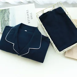 Autumn And Winter Men's And Women's Thickened Pajamas All Cotton Double Strand Flannelette Simple Pure Color Long Sleeve Suit