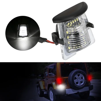 

LEEPEE White LED Number License Plate Light Car License Light for Jeep Wrangler JK JKU 2007-2018