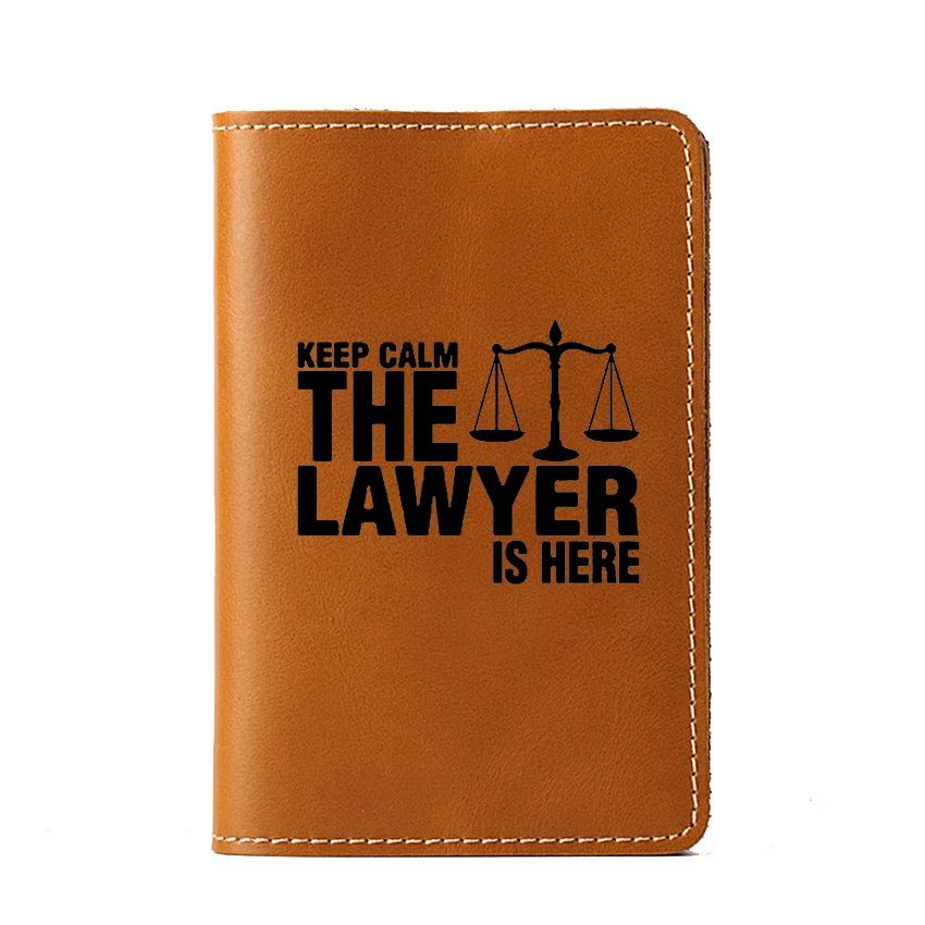 Keep Calm The Lawyer Is Here Обложка для паспорта держатели кредитных карт Дорожный Чехол кожаный бумажник кошельки для паспорта - Цвет: Yellow passport cove