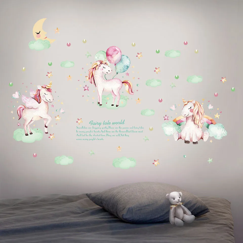 Unicorn Wall Stickers For GIrl Room