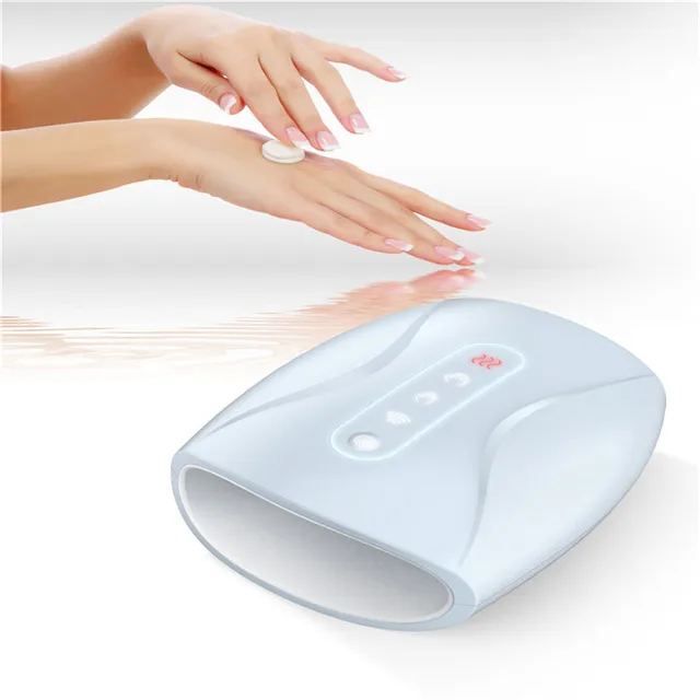 Electric Hand Massager Device Palm Finger Acupoint Wireless Massage with Air Pressure and Heat Compression For