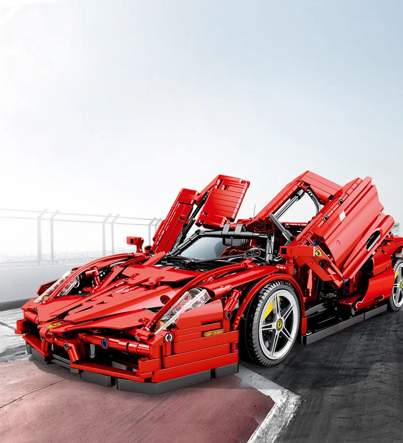 Technics Enzo 1:10 Масштаб 2,4 ГГц радио пульт дистанционного управления Супер спортивный автомобиль блок Италия известная лошадь логотип Ferra Кирпичи Модель rc игрушки