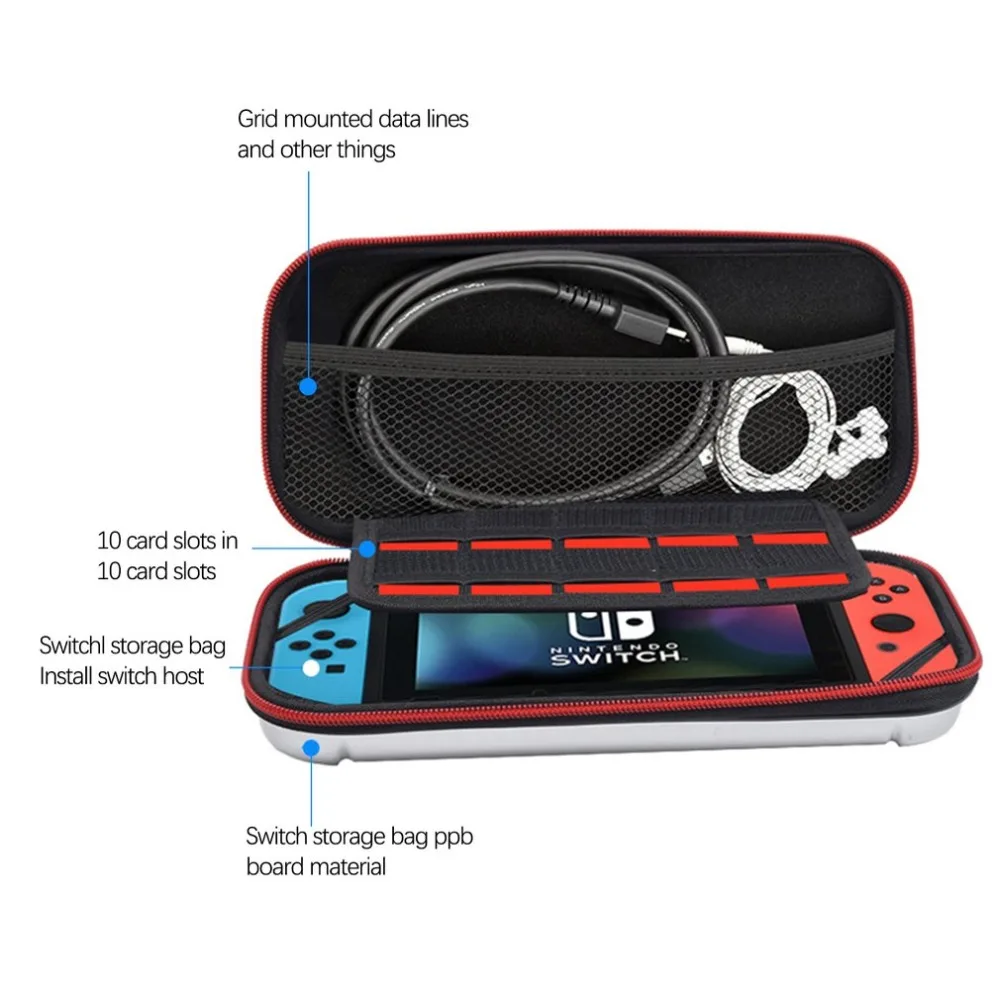 Portable Hard Shell Case for Nintend Switch Water-resistent EVA Carrying Storage Bag for NS switch Console Accessories