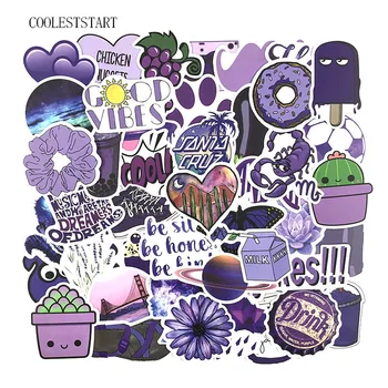 

50Pcs/pack Purple Fresh Stickers Vsco Stickers For Motorcycle Laptop Luggage Skateboards Diary Stationery Pegatinas