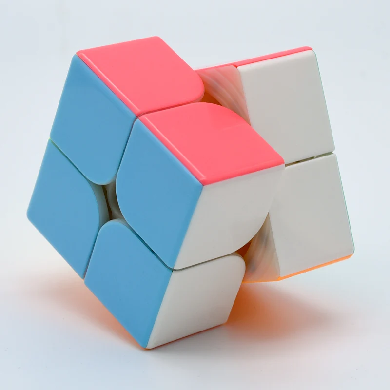 2x2x2 магнитные форс кубики для начинающих магический Cubo скорость Карманный стикер головоломка Cubo профессиональные Развивающие игрушки для детей gxwj - Цвет: Macaron color