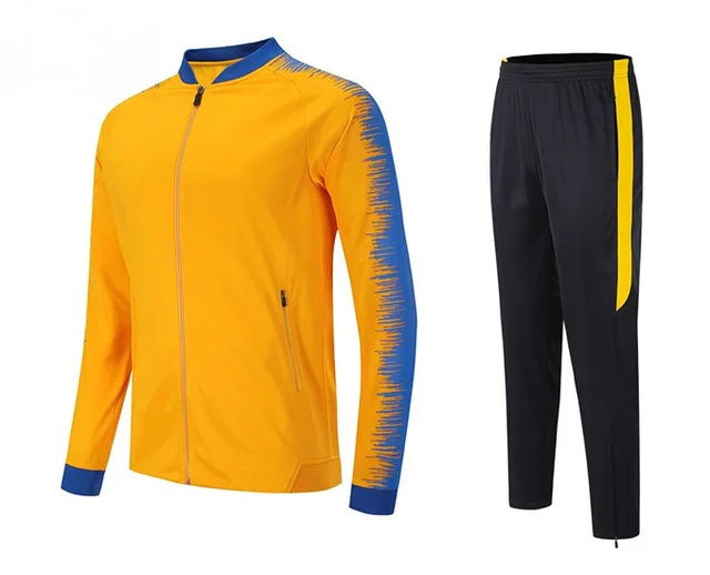 

high qualit Men Soccer sets tracksuit Team game Soccer Jersey pants Youth Training Football Uniform sports Running suits custom