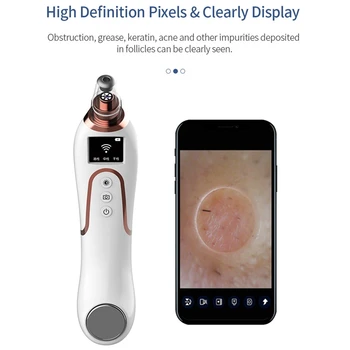 

Charging Blackhead Vacuum Acne Skin Dleaning Device with 200W Camera Support OS APP Use To View Skin Cleansing