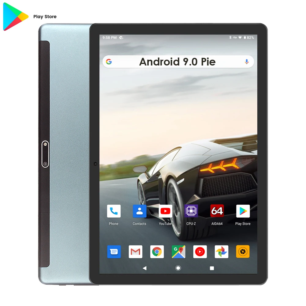 10-дюймовый планшетный ПК Google Android 9 0 OS две sim-карты 3G Телефонный звонок 1280x800 IPS WIFI