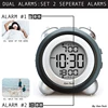 Digital Alarm Clock Time Date Display Twin Bell Very Loud for Heavy Sleepers Dual Alarm Blue Backlight for Teens 5