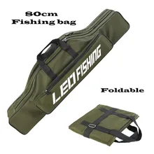80 см Брезентовая сумка для рыболовных снастей большая емкость для хранения удочек складной карманный переносная сумка Аксессуары Рюкзак
