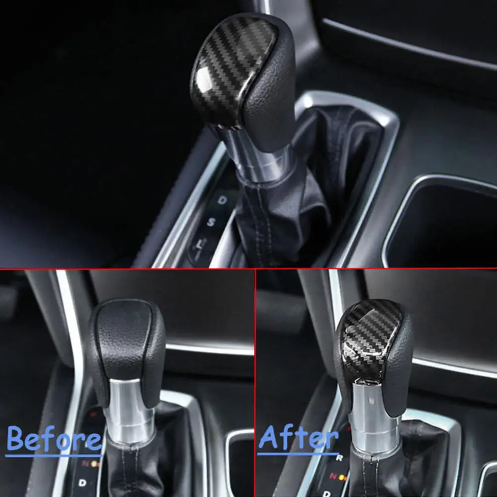 Новая ручка переключения передач, подходит для Honda Accord-, рычаг переключения передач из углеродного волокна, детали, украшение головки шестерни, наклейка для Honda