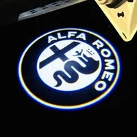2 шт. для Alfa Romeo светодиодный светильник для двери автомобиля с логотипом Giulia Giulietta Mito Stelvio Brera 147 156 159 - Название цвета: Красный