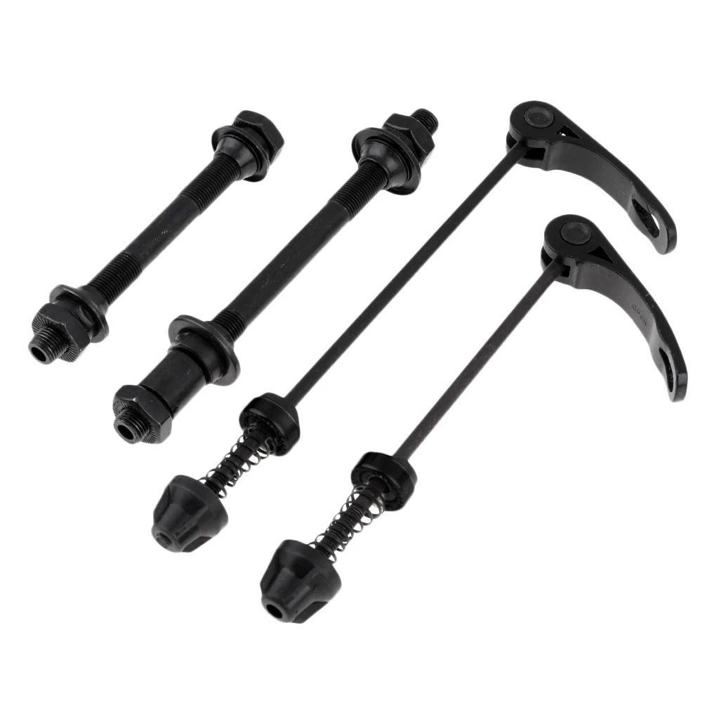Moutain Bikes Front & Rear Wheel Skewer Hollow Axles Set Bicycle Quick Release Skewers