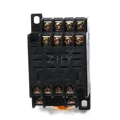 

DTF14A 8-Pin 35mm DIN Rail Mounted Power Relay Holder Socket Base for HH64P