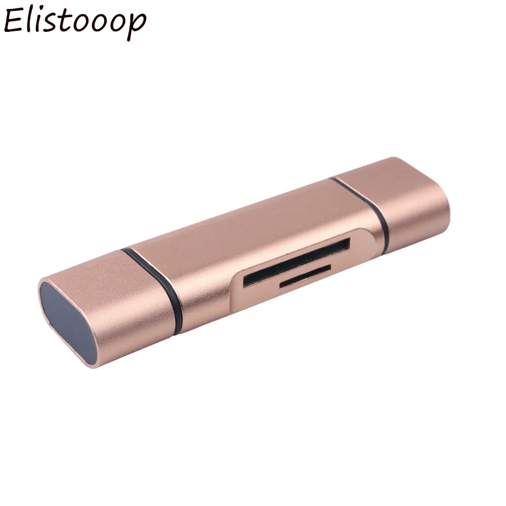 Новейший 3 в 1 OTG Micro usb type-C интерфейс для TF SD кардридер для Macbook retina 12 Pro 13 15 телефон планшет кардридер - Цвет: Card Reader