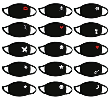 

Halloween Cotton Star Pattern Print Accessories Dust Masks Skeleton Dustproof Skull Half Face Mask Cosplay Adult Skull Masks