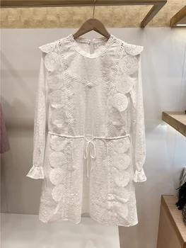 

Women Dress 2020 Spring and Summer New Dress Lace Long-sleeved Mini Dress Women
