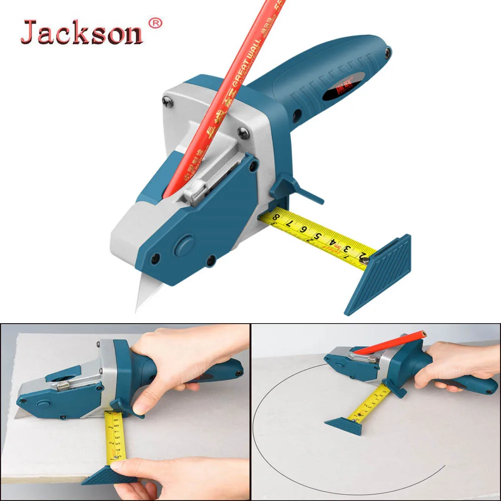 

All-in-one Hand Tool with Measuring Tape, Gypsum Board Cutting Device Drywall Cutting Artifact Tool