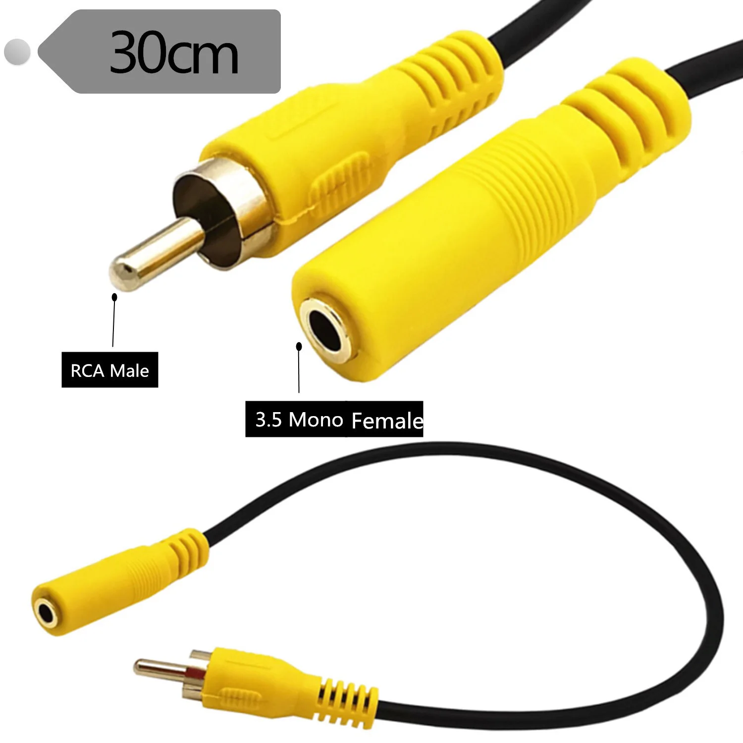 Cavo Da Rca A 3.5Mm, Cavo Da 3.5Mm A Rca, Cavo Adattatore Da 3.5Mm Femmina Mono Jack A Rca Maschio Per Lettore Multimediale Per Altoparlanti