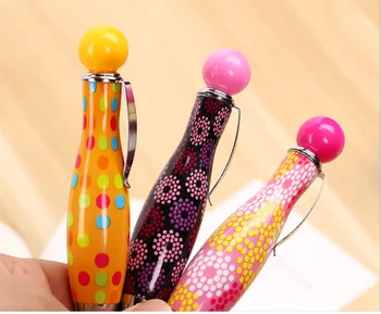 

Ballpoint Pen 100pcs/Lot Mini Bowling Ball Pen Creative Spin 0.7mm Bullet Pen Stationery Writing Supplies BP098