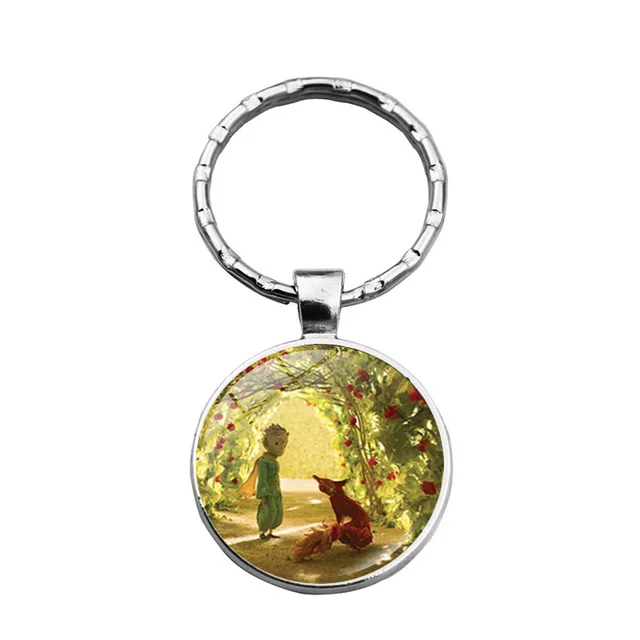 Don't Be a Boring Adult! Le Petit Prince B-612 Planet The Little Price keyring Fox Rose Classical Fairy Tale Glass Ball Keychain g2