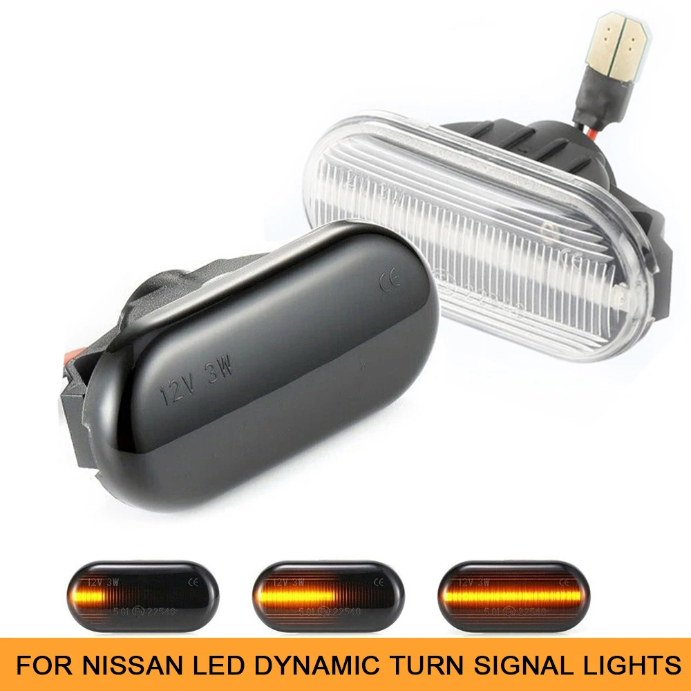 

For Nissan 350Z Z33 Fairlady Armada Cube Z11 Camiones D40 Frontier Livina Latio Micra March Dynamic Amber LED Side Marker Light