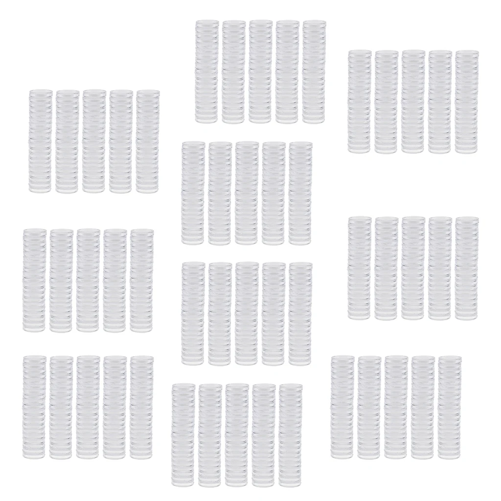 Clear Round Coin Capsules Coin Storage Boxes Display Case Holder, Pack of 1000 Clear Round Coin Capsules Coin Storage Boxes Display Case Holder, Pack of 1000
