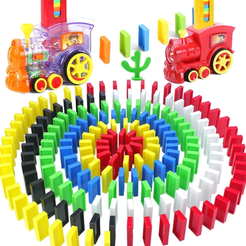 Domino Train Toy Set Electric Traktor 