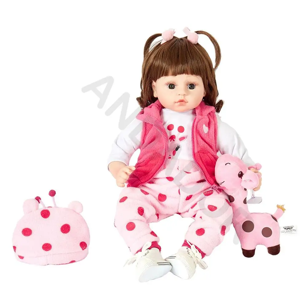  Reborn Doll 50cm Silicone Reborn Baby Doll Adorable Lifelike Toddler Girl Menina De Surprice Doll W