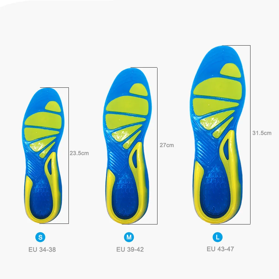Silicon Gel Inlegzolen Voetverzorging Voor Fasciitis Plantaris Orthopedische Masseren Shoe Inserts Schokabsorptie Schoen Pad