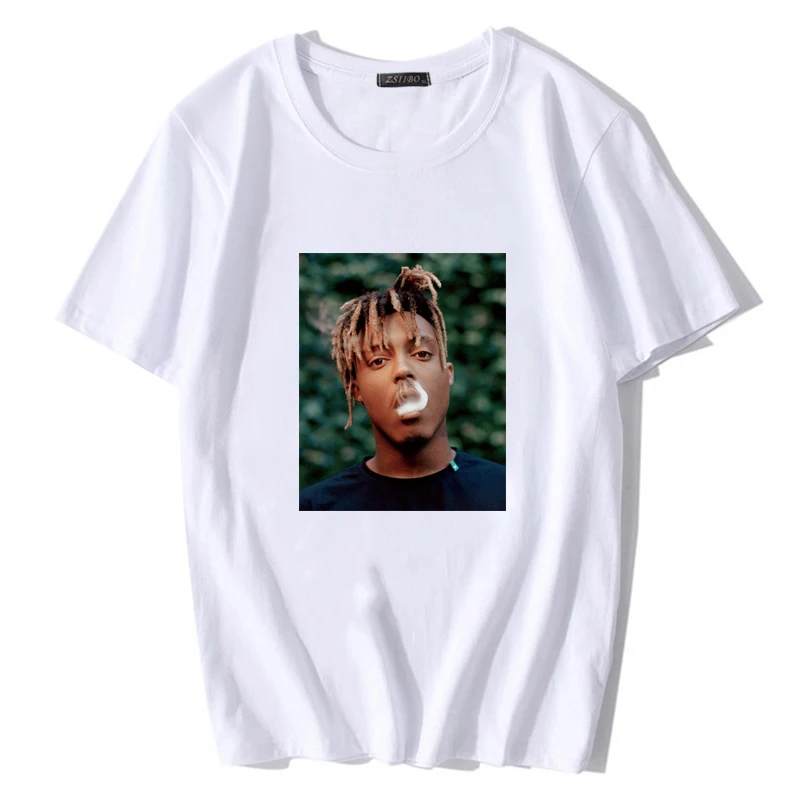 White-06 Хип-хоп певица Respect Juice WRLD Футболка с принтом Мужская Уличная одежда Swag Модные топы унисекс рэпер Фан Клуб Мужская Harajuku футболка - Цвет: White-06