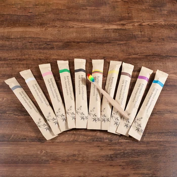 Bamboo toothbrushes, Medium Bristles (10 pcs/pack )