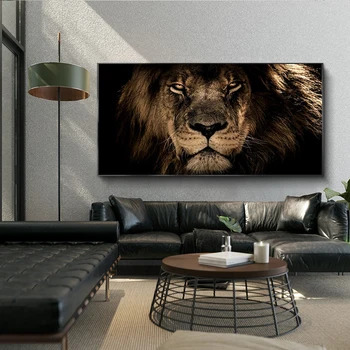 

Large African Lion Head Wall Art Canvas Posters And Prints Animals Art Canvas Paintings on the Wall Pictures Home Decor Cuadros