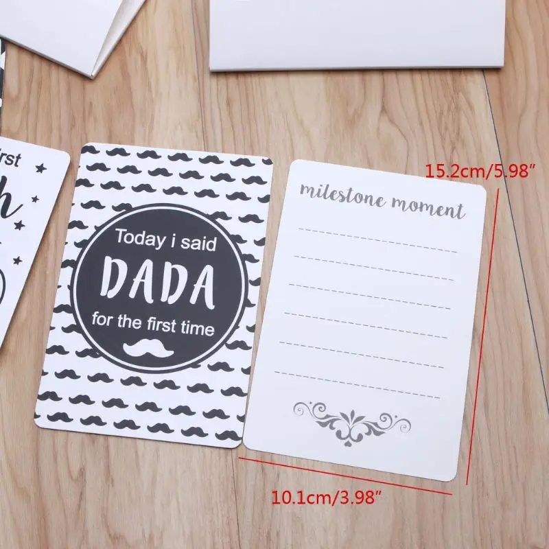 12 Pcs Month Card Baby Monthly Newborn Funny Photography Photo Cards Stickers H37A