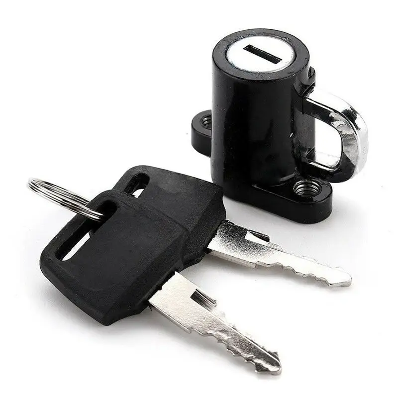 2pcs Anti-theft Motorcycle Bike Security Helmet Lock Hanger and 2 Keys Motorcycle Accessory 