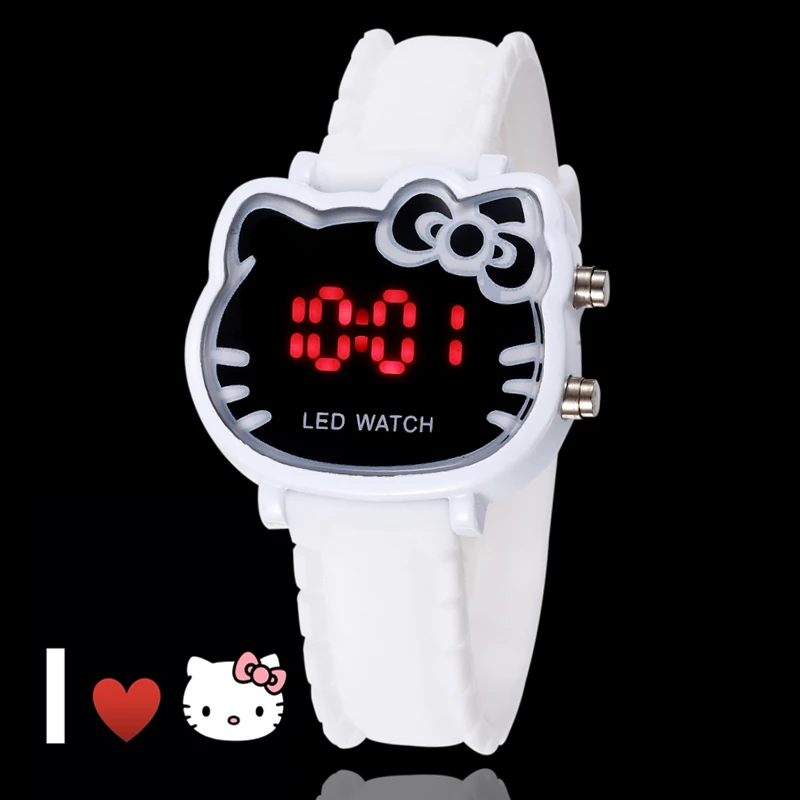 Детские часы женские светодиодные цифровые часы детская мода для девочек Женская резиновая Мультяшные наручные часы relogio feminino