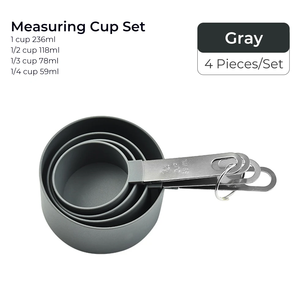 4pcs gray cup