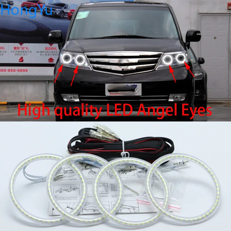 Для Honda ELYSION PRESTIGE 2004-2013 супер яркий белый цвет 3528 SMD комплект светодиодов «глаза ангела» дневной ходовой светильник DRL