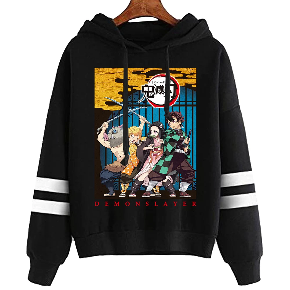 Demon Slayer Merch Hoodies Tanjirou Nezuko Sweatshirts Cozy Tops Pullovers | Мужская одежда